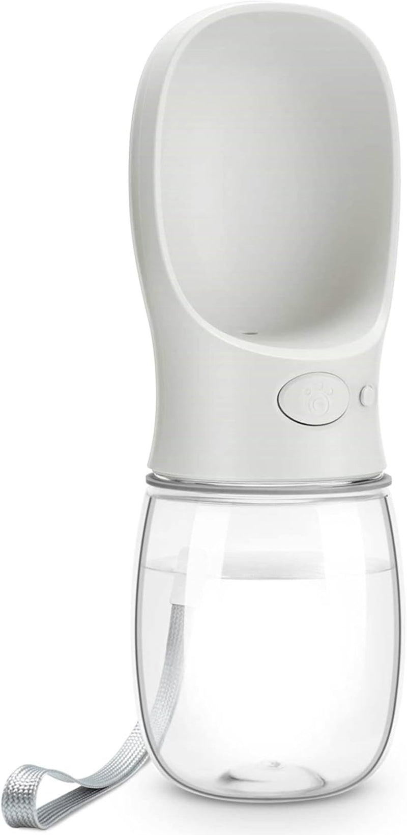 DEYACE Dog Water Bottle, Leak Proof Portable Pet Water Bottles for Dogs, Puppy Water Dispenser with Drinking Feeder for Travel (Milk White 12Oz)