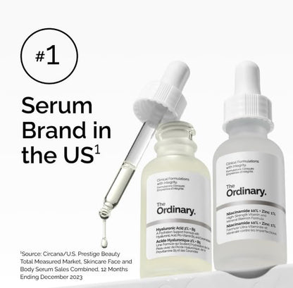 The Ordinary Mandelic Acid 10% + Hyaluronic Acid, Gentle Exfoliating Serum for Clarity and Hydration, 1 Fl Oz